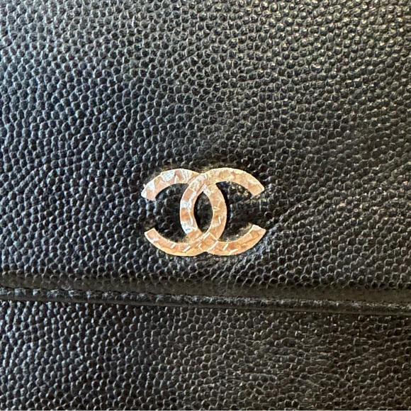 Chanel Sevruga Brilliant CC Black Leather Trifold Wallet - Picture 7 of 16